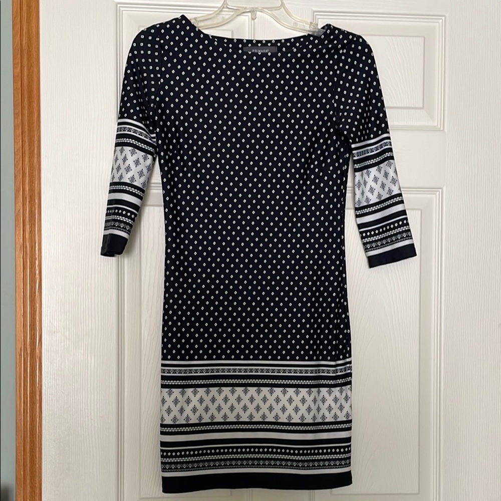 Primark | Chic Black and White Patterned Dress